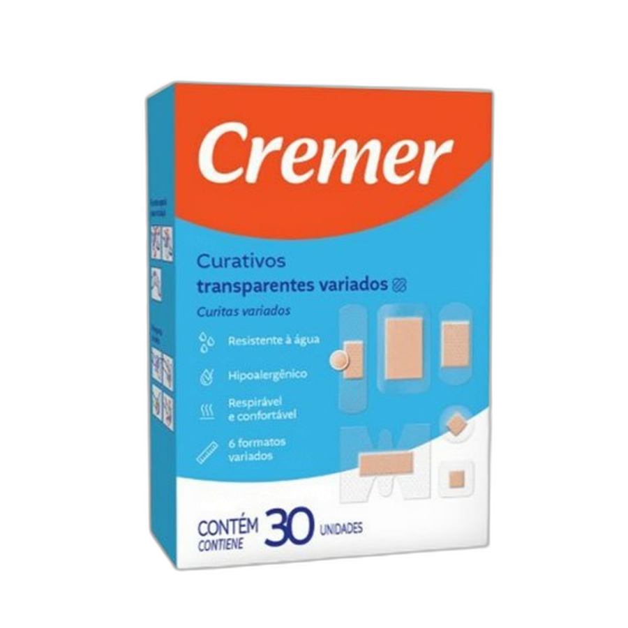 CREMER (IN) CURATIVOS C/30 TRANSP.VARIAD