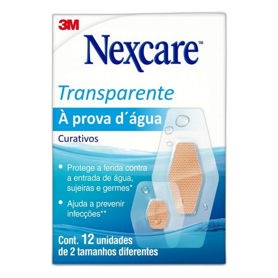 CURATIVO NEXCARE 12UN PROVA D'AGUA TRANSPARENTE