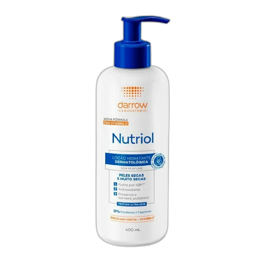 Hidratante Corporal Darrow Nutriol Loção Dermatológica Sem Perfume 400ml