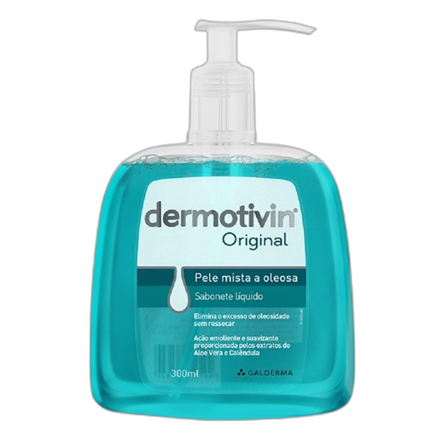 Sabonete Líquido Facial Dermotivin Original Pele Mista 300ml