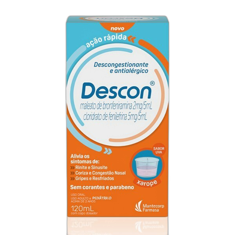 Descon Mantecorp Farmasa Xarope UVA 120ml - Antigripal