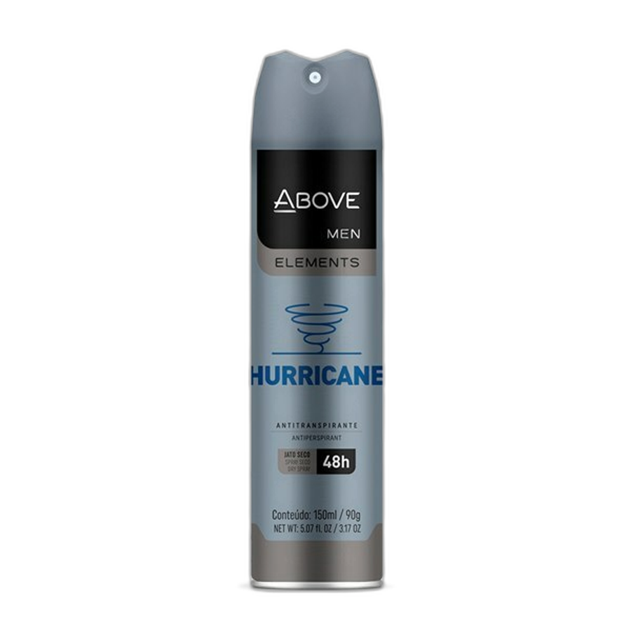 Desodorante Aerossol Above Men Antitranspirante Elements Hurricane 150ml