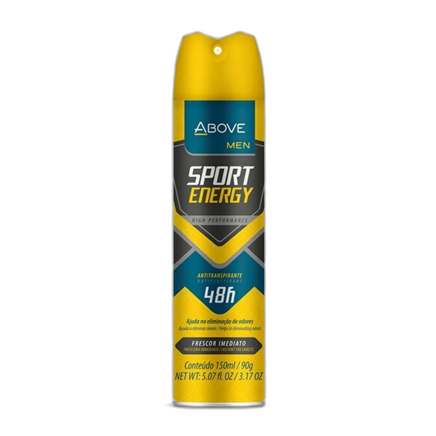 Desodorante Antibacteriano Aerossol Above Clássico 150ml Energy Men