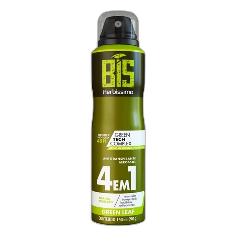 Desodorante Antitranspirante Herbíssimo Green Leaf Máxima Proteção 150ml