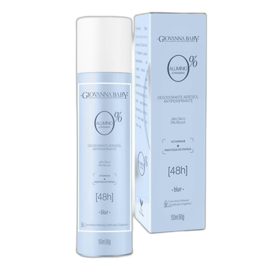 Desodorante Aerossol Feminino Giovanna Baby Blue Sem Alumínio 150ml