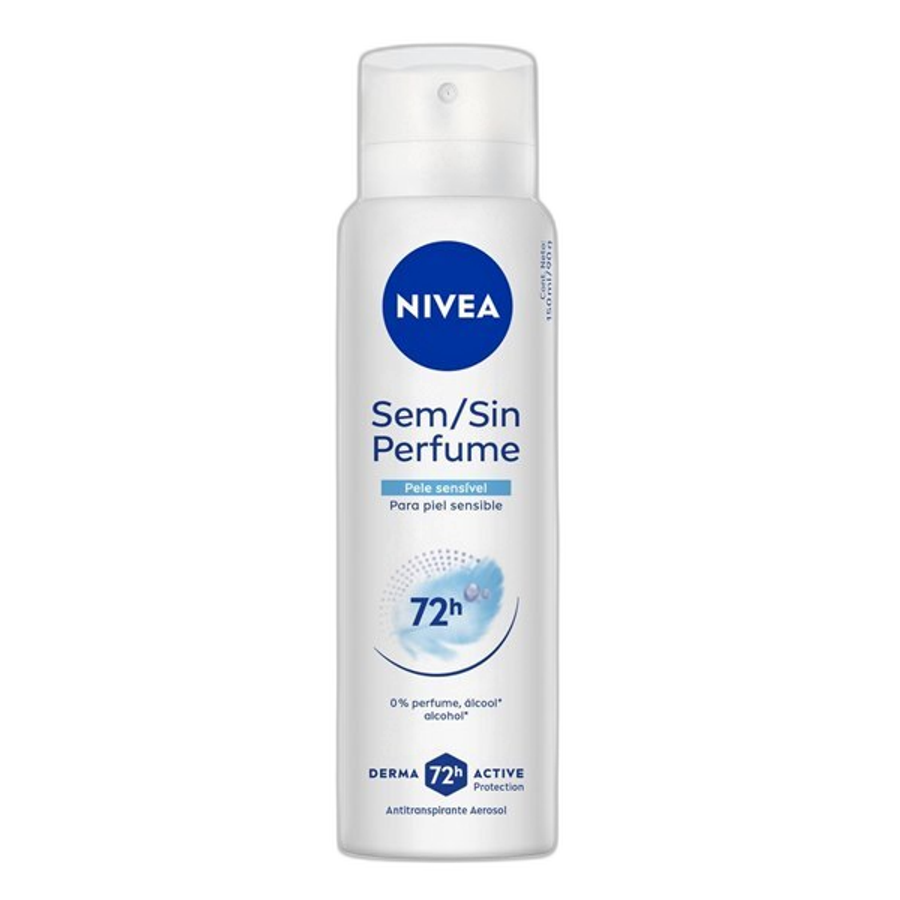 Desodorante Antitranspirante Nivea Aerossol Sem Perfume Pele Sensível 150ml