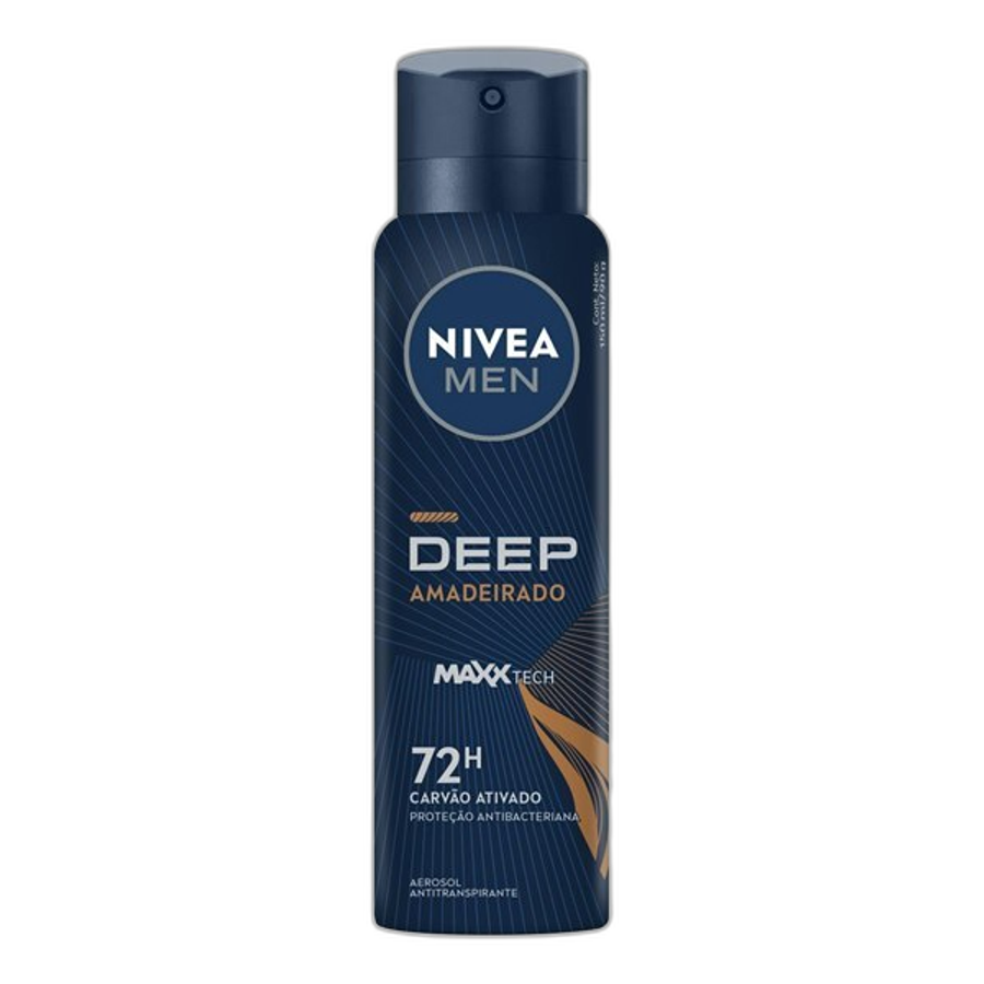 Desodorante Antitranspirante Aerossol Nivea Men Deep Amadeirado Maxxtech 150ml