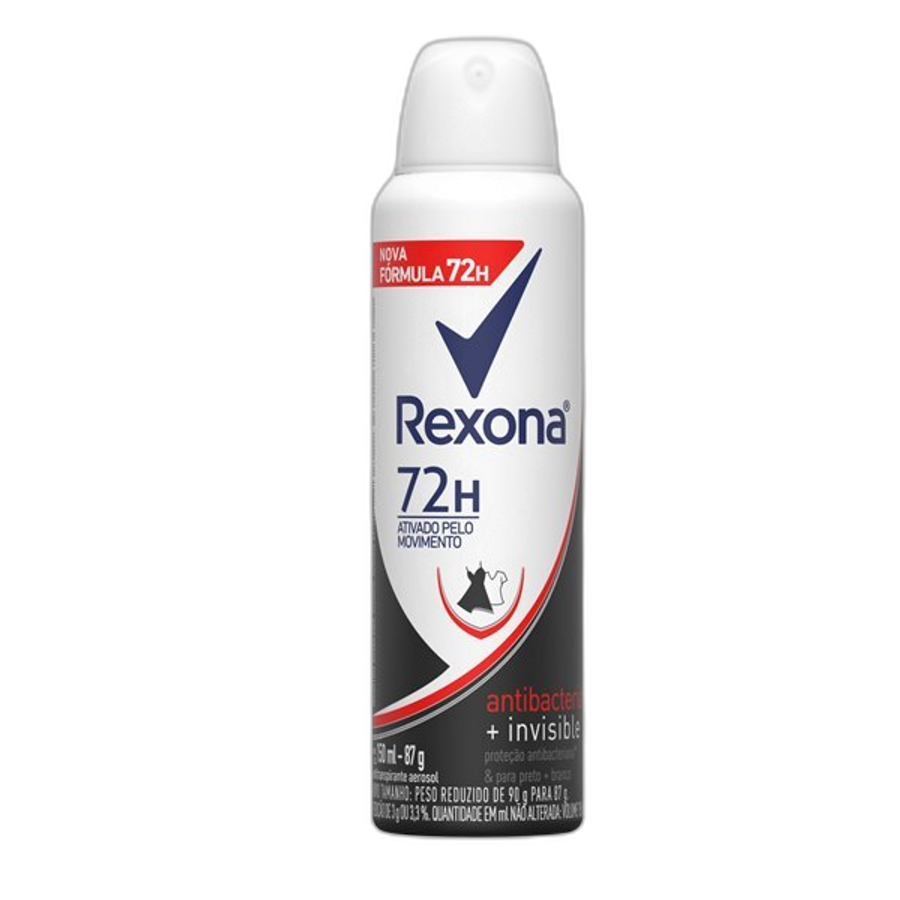 DES REXONA 150ML AERO ANTIBACTERIAL&INVISIBLE FEM
