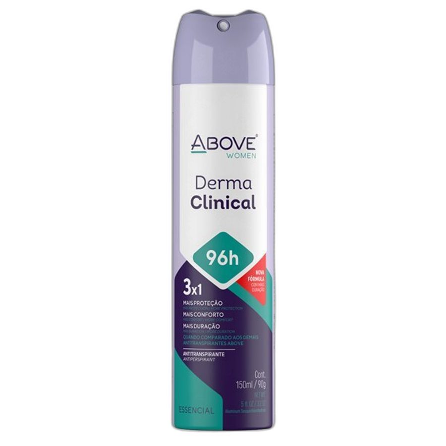 Desodorante Antibacteriano Aerossol Above Dermaclin 150ml 72h Women