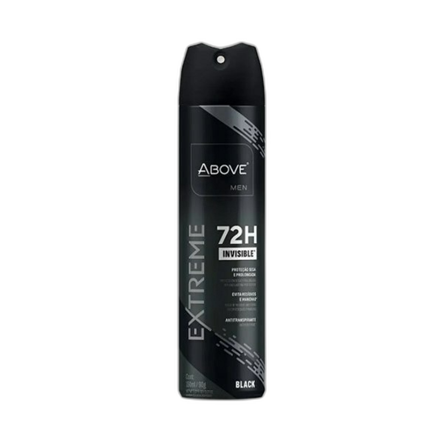 Desodorante Aerossol Antitranspirante Above Men Extreme Black 72h 150ml