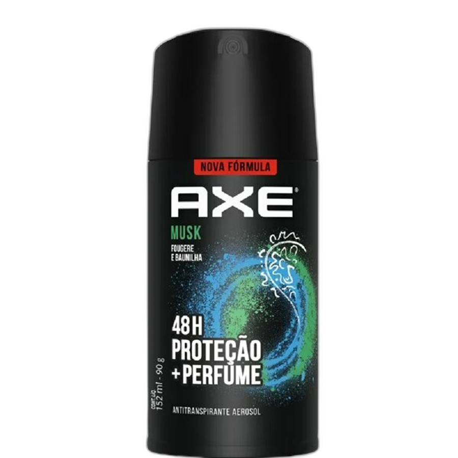 Desodorante Antitranspirante Aerossol Axe Musk 48h Fougere e Baunilha 152ml