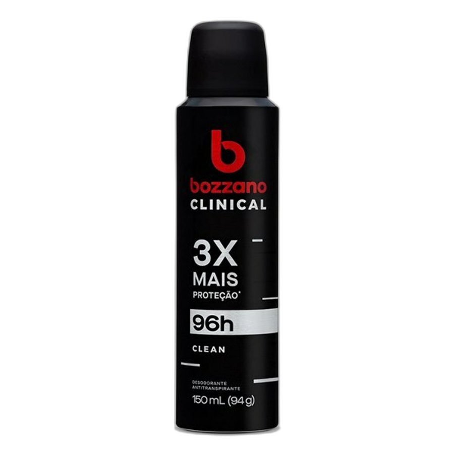Desodorante Antitranspirante Aerossol Bozzano Clinical Clean Masculino 150ml