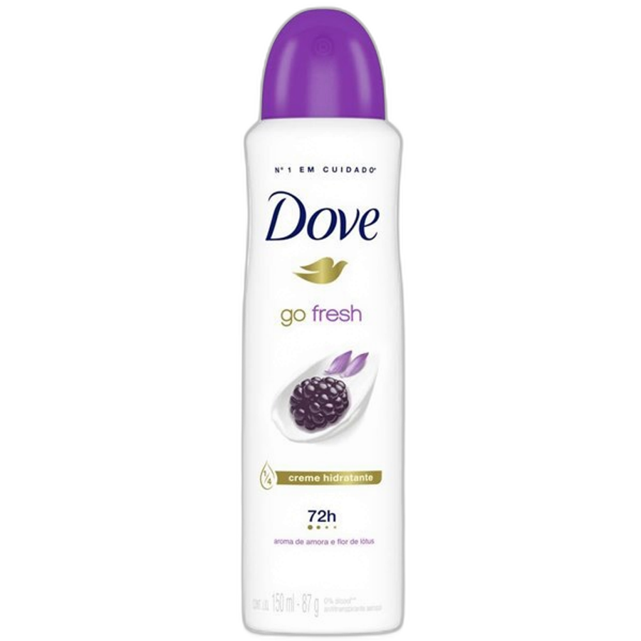 Desodorante Antitranspirante Aerossol Dove Go Fresh Amora e Flor de Lótus 150ml
