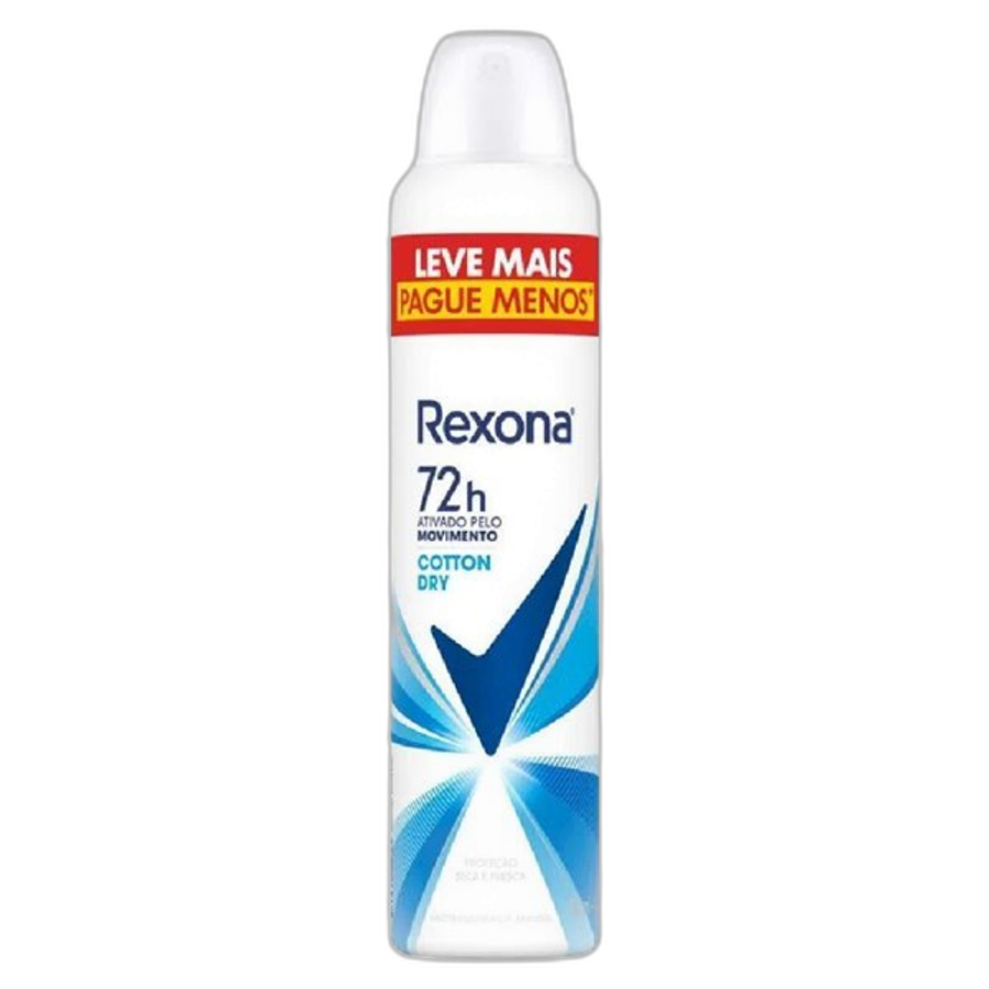 Desodorante Antitranspirante Aerossol Rexona Cotton Dry 250ml