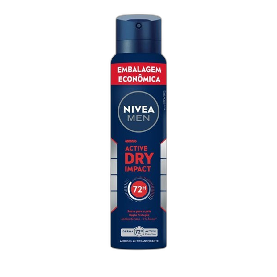 Desodorante Antitranspirante Aerossol Nívea Men Active Dry Impact 200ml