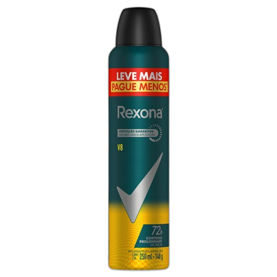 Desodorante Antitranspirante Aerossol Rexona Men V8 250ml