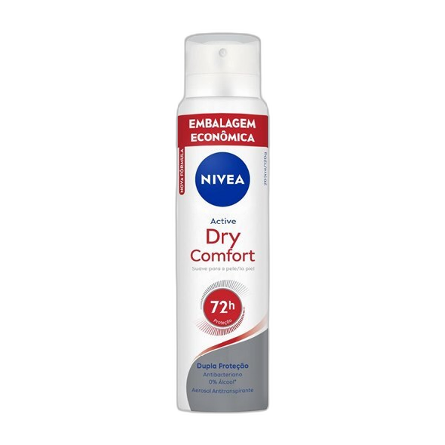 Desodorante Antitranspirante Aerossol Nivea Active Dry Comfort Feminino 200ml