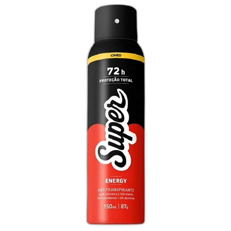 Desodorante Antitranspirante Super Men Energy 150ml Aerossol
