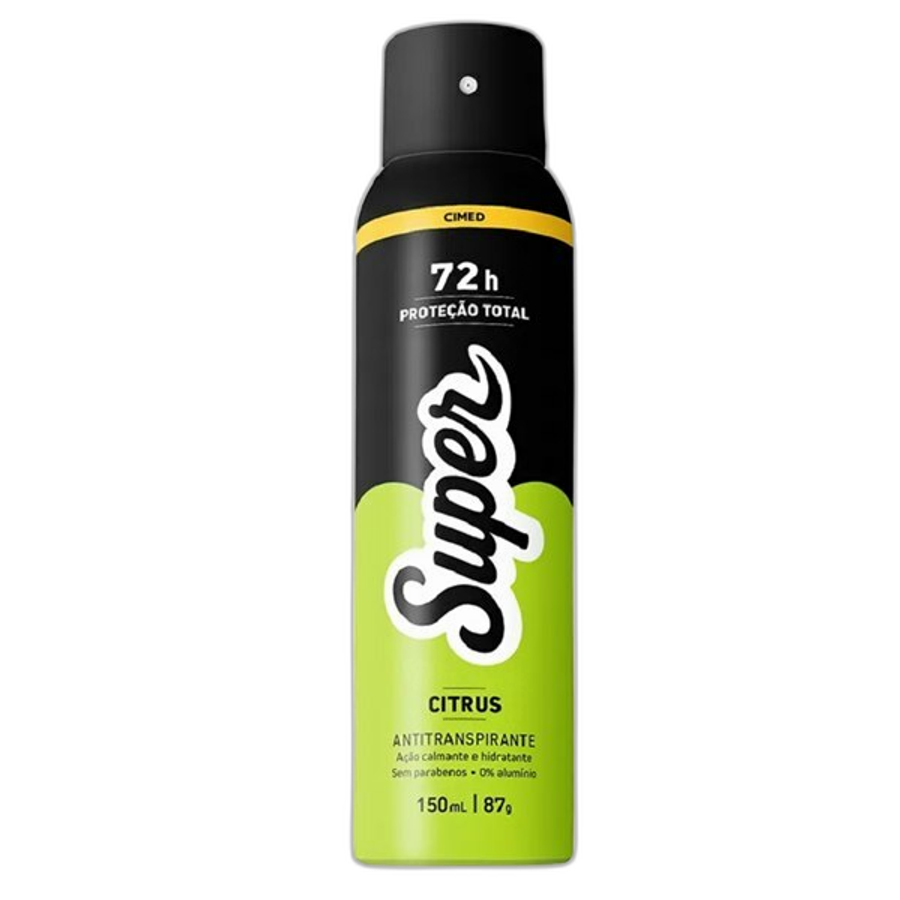 Desodorante Antitranspirante Super Men Citrus 150ml Aerossol