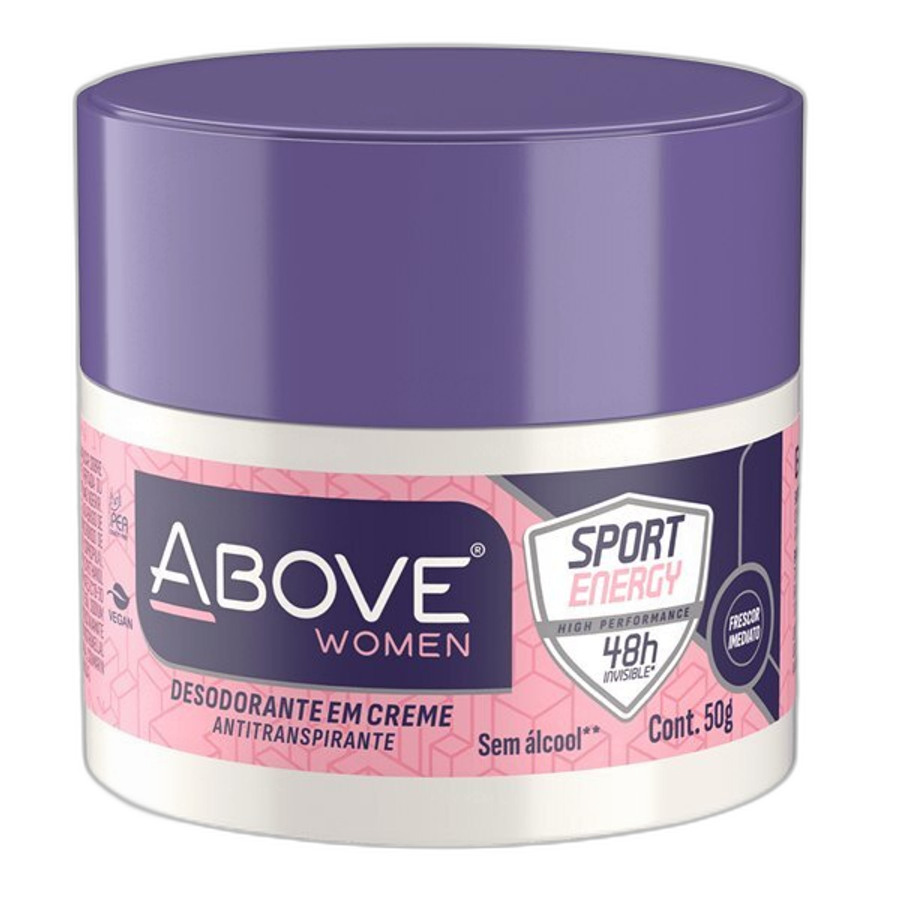 Desodorante em Creme Above Women Sport Energy 48h 50g