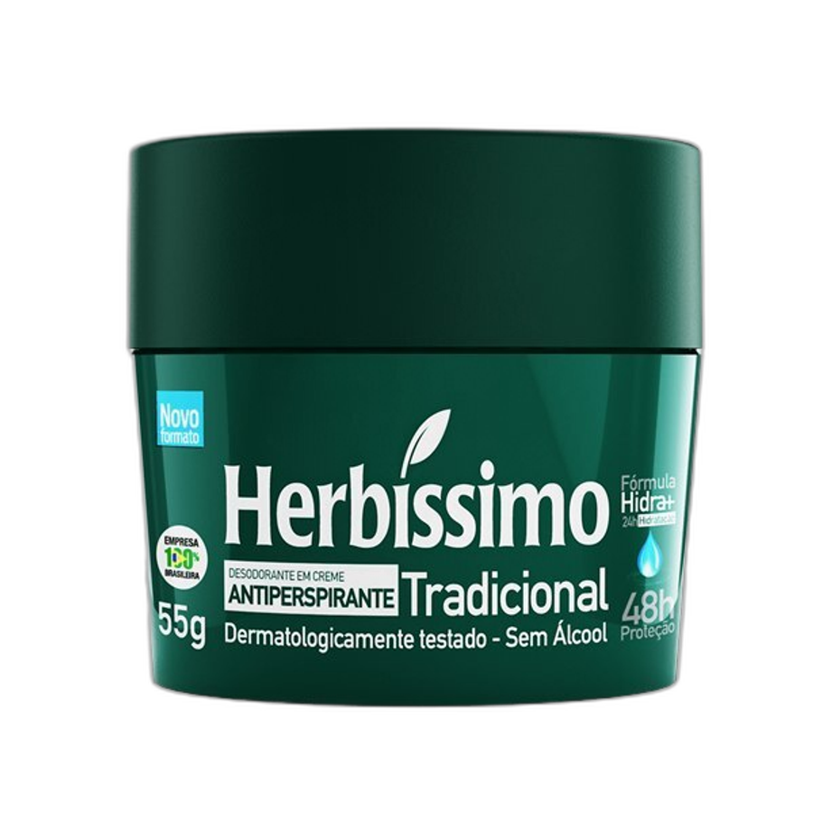 Desodorante em Creme Antitranspirante Herbíssimo Tradicional 55g