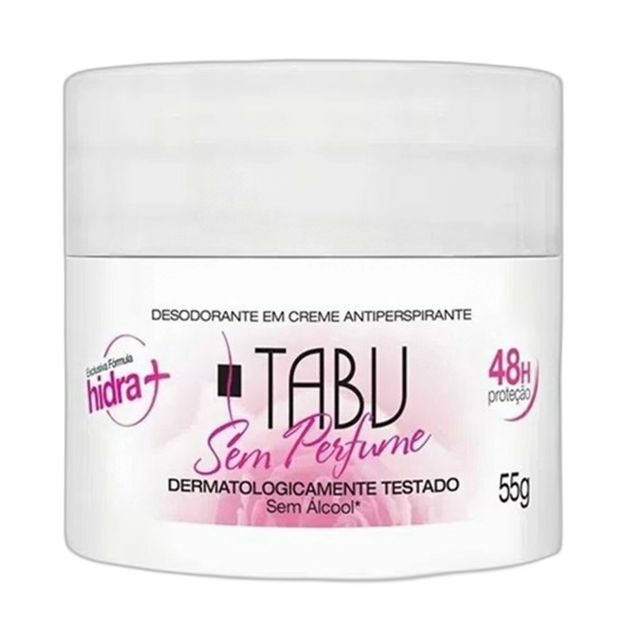 Desodorante Tabu Creme.55g Sem Perfume