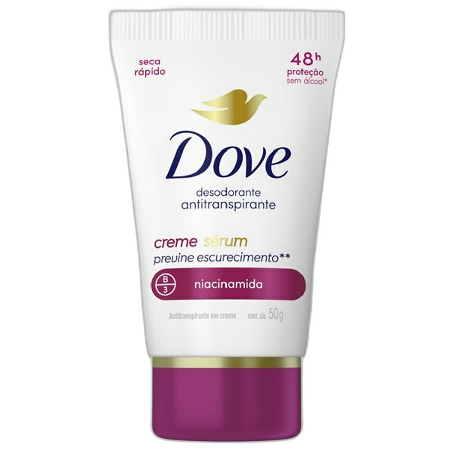 Desodorante Antitranspirante Dove Creme Sérum Previne Escurecimento Niacinamida 50g