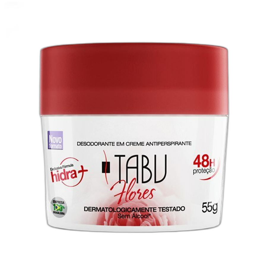 Desodorante Creme Antitranspirante Tabu Flores 55g
