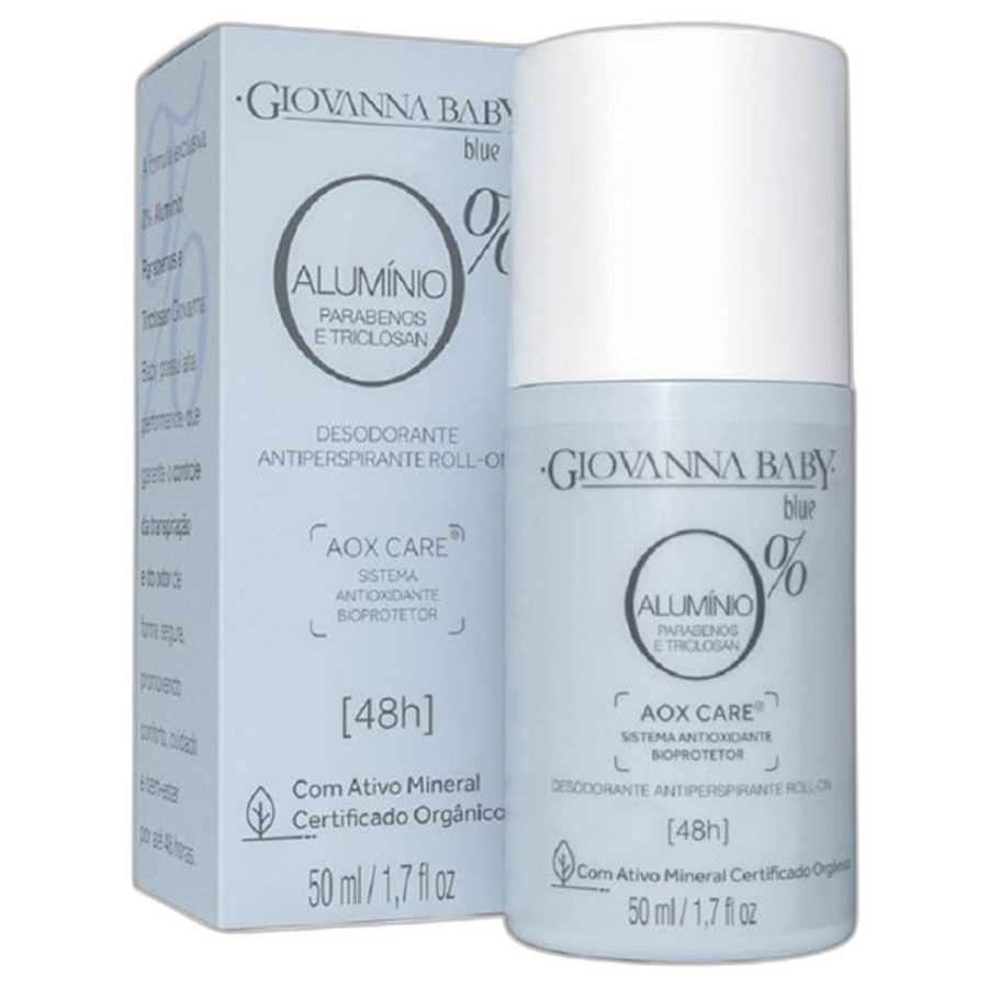 Desodorante Roll-On Giovanna Baby 0% Alumínio Blue 50ml