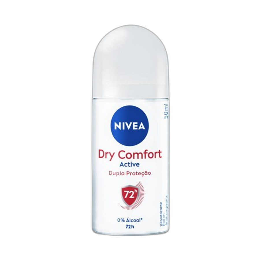 Desodorante Antitranspirante Roll-On Nivea Dry Comfort Feminino 50ml