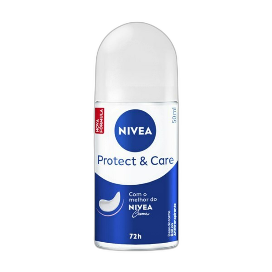 Desodorante Antitranspirante Nivea Roll On Protect & Care Feminino 50ml
