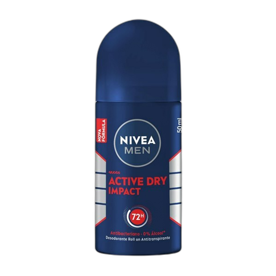 Desodorante Antitranspirante Roll-On Nivea Men Active Dry Impact 50ml