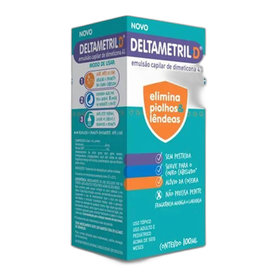 Deltametril D 4% Medquímica 1 Frasco de 100ml de Emulsão Capilar