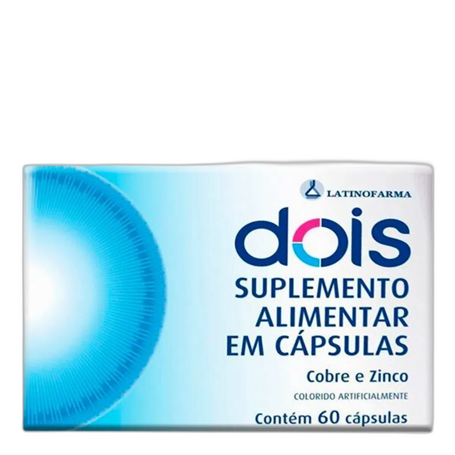 Suplemento Dois Cobre e Zinco 60 Cápsulas