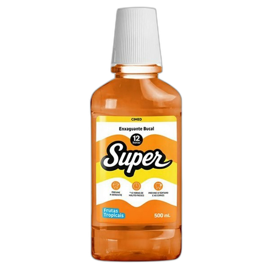 Enxaguante Bucal Cimed Super 12h Sabor Frutas Tropicais 500ml