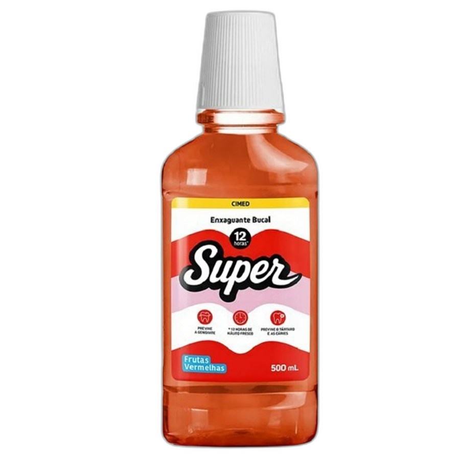 Enxaguante Bucal Super 12h Frutas Vermelhas 500ml