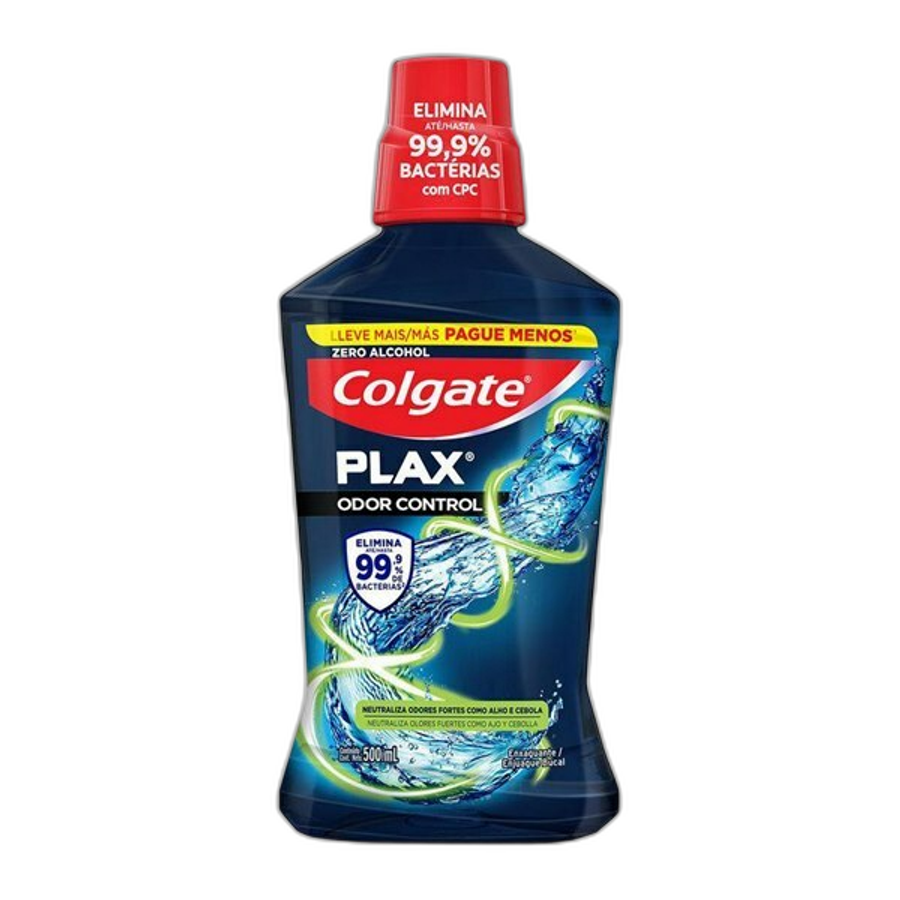 Enxaguante Bucal Colgate Plax Odor Control Zero Álcool 500ml