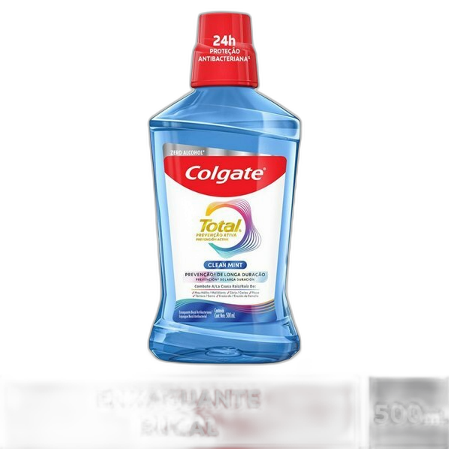 Enxaguante Bucal Colgate Total Clean Mint 500ml Sem Álcool