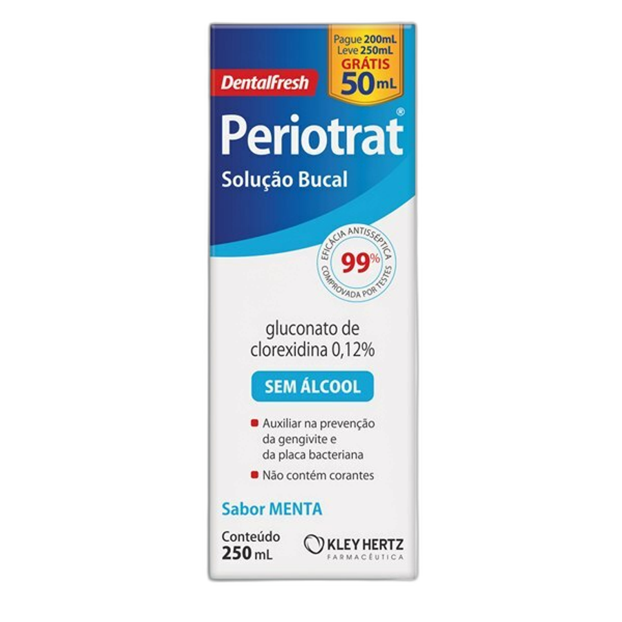 Enxaguante Bucal Periotrat Pró Gengivas Sem Álcool Sabor Menta 250ml