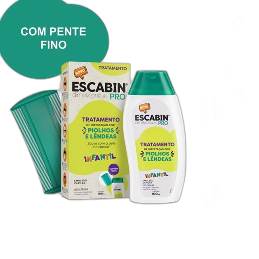 Antiparasitário Escabin Pro 4% Emulsão Capilar 100ml