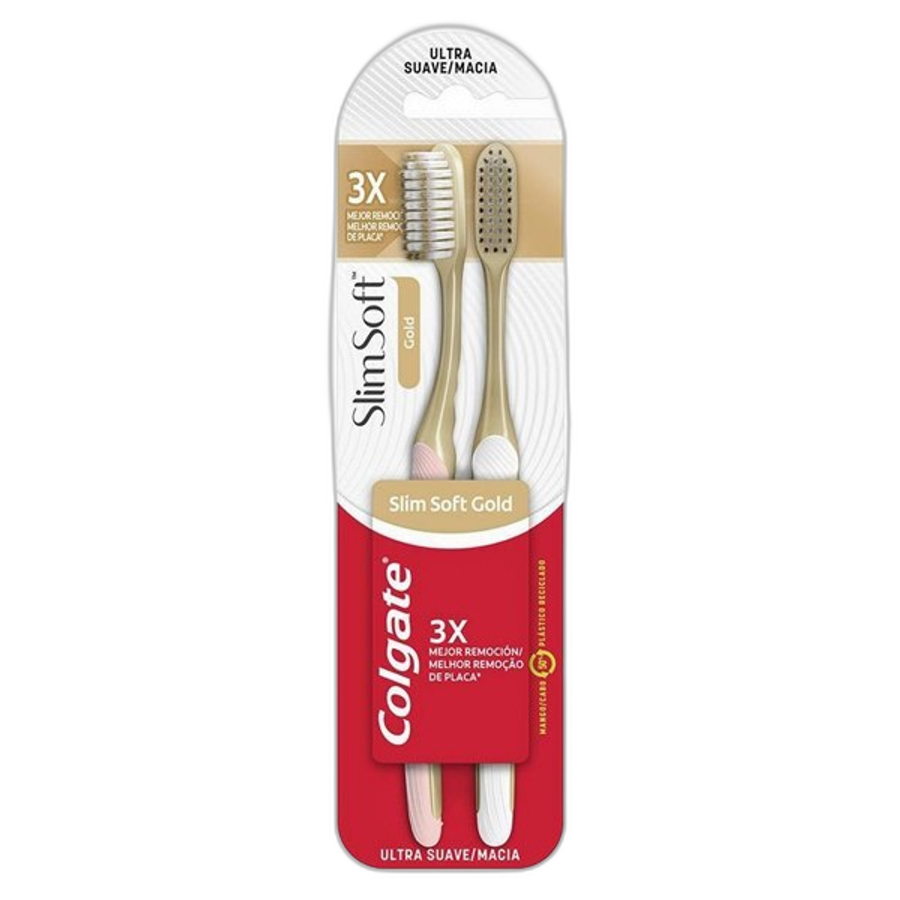 ESC.DENTAL COLGATE SLIM SOFT GOLD 2UN
