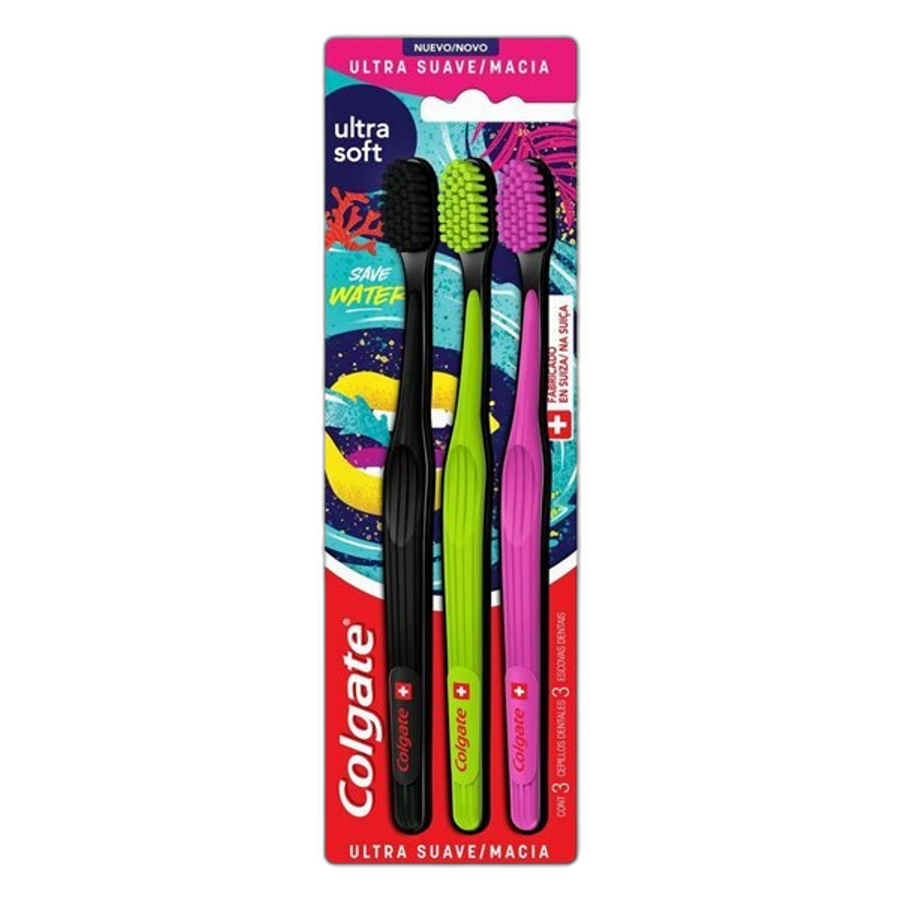 Escova de Dente Colgate Ultra Soft Edição Especial 3 Unidades Cores Sortidas