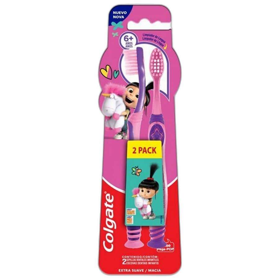 Escova Dental Infantil Colgate Smiles Agnes e Fluffy +6 Anos 2 Unidades