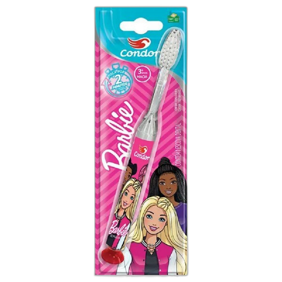 Escova Dental Infanitl Condor Barbie LED 1 Unidade