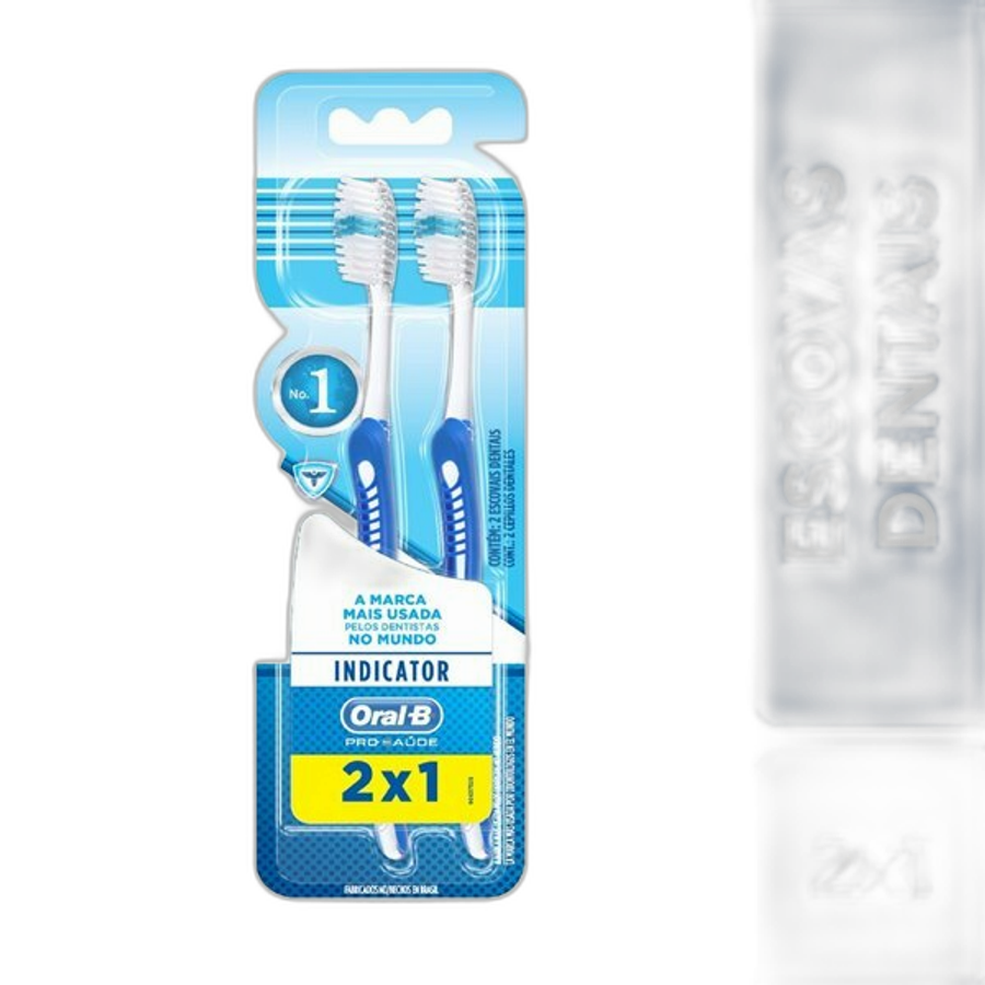 Kit Escova Dental Oral-B Indicator Plus 40 2 Unidades
