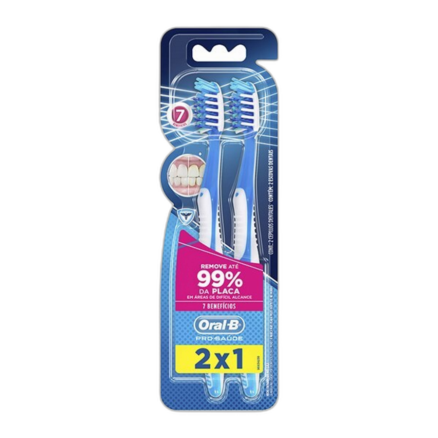 Escova Dental Oral-B Advanced 7 Benefícios 2 Unidades