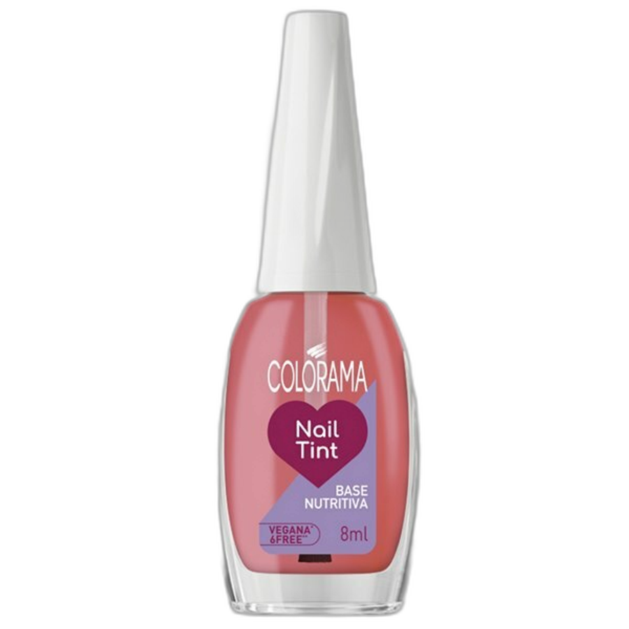 Esmalte Base Nutritiva Colorama Nail Tintura Rosa Translúcido 8ml