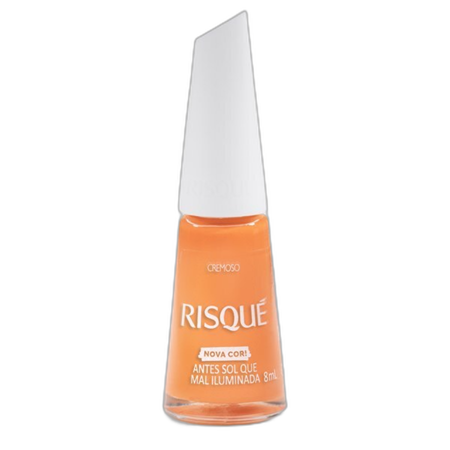 Esmalte Risqué Laranja Antes Sol Que Mal Iluminada Cremoso 8ml