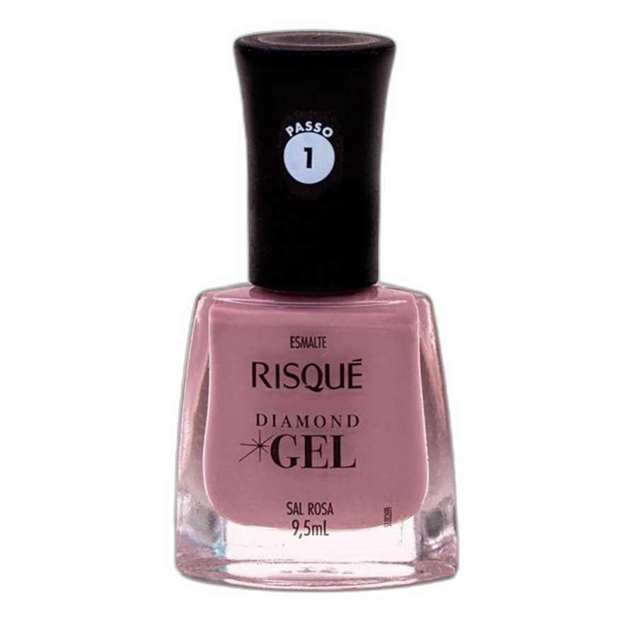 ESMALTE RISQUE DIAMOND GEL SAL ROSA 9,5ML