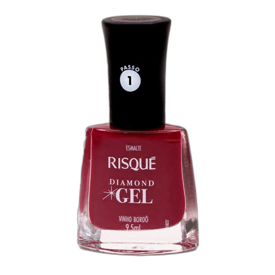 ESM RISQUE 9,5ML GEL TOP COAT VINHO BORDO